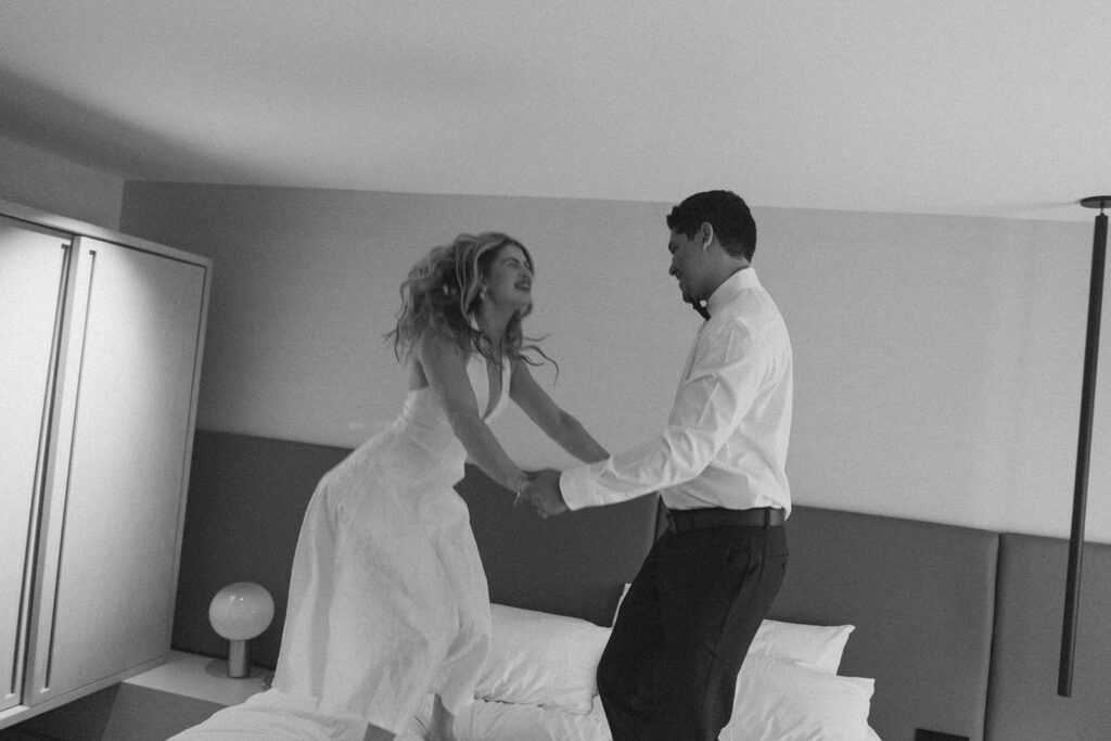 Married couple at The Satire Hotel in Old Town Alexandria